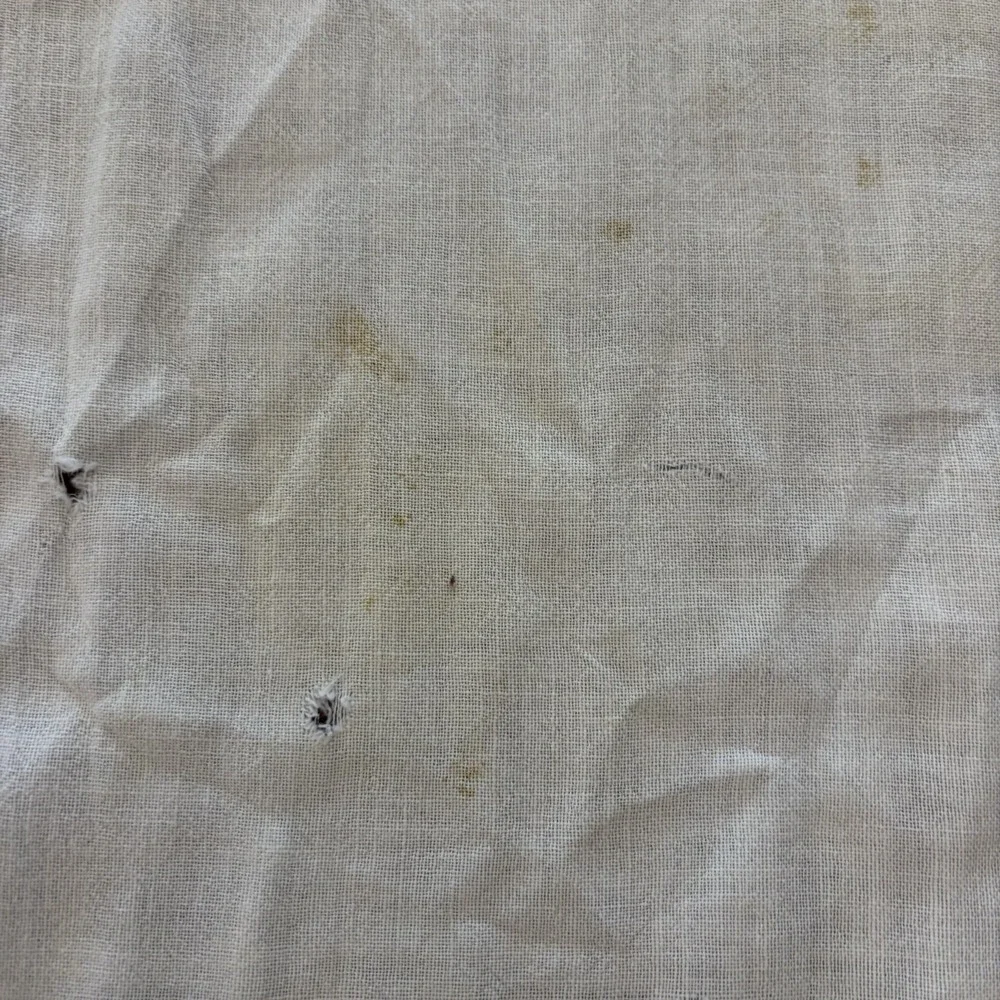Vintage Embroidered Kitten Puppy Linen Towel 19x27 Craft Fabric Cutter Upcycle